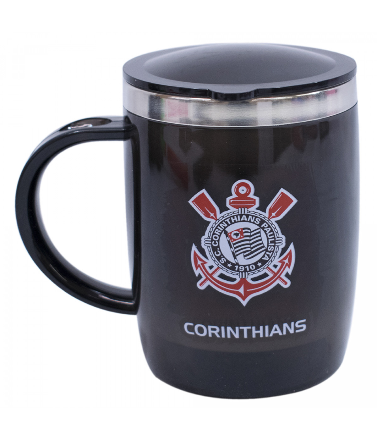 Caneca Térmica Com Tampa 450ml - Corinthians