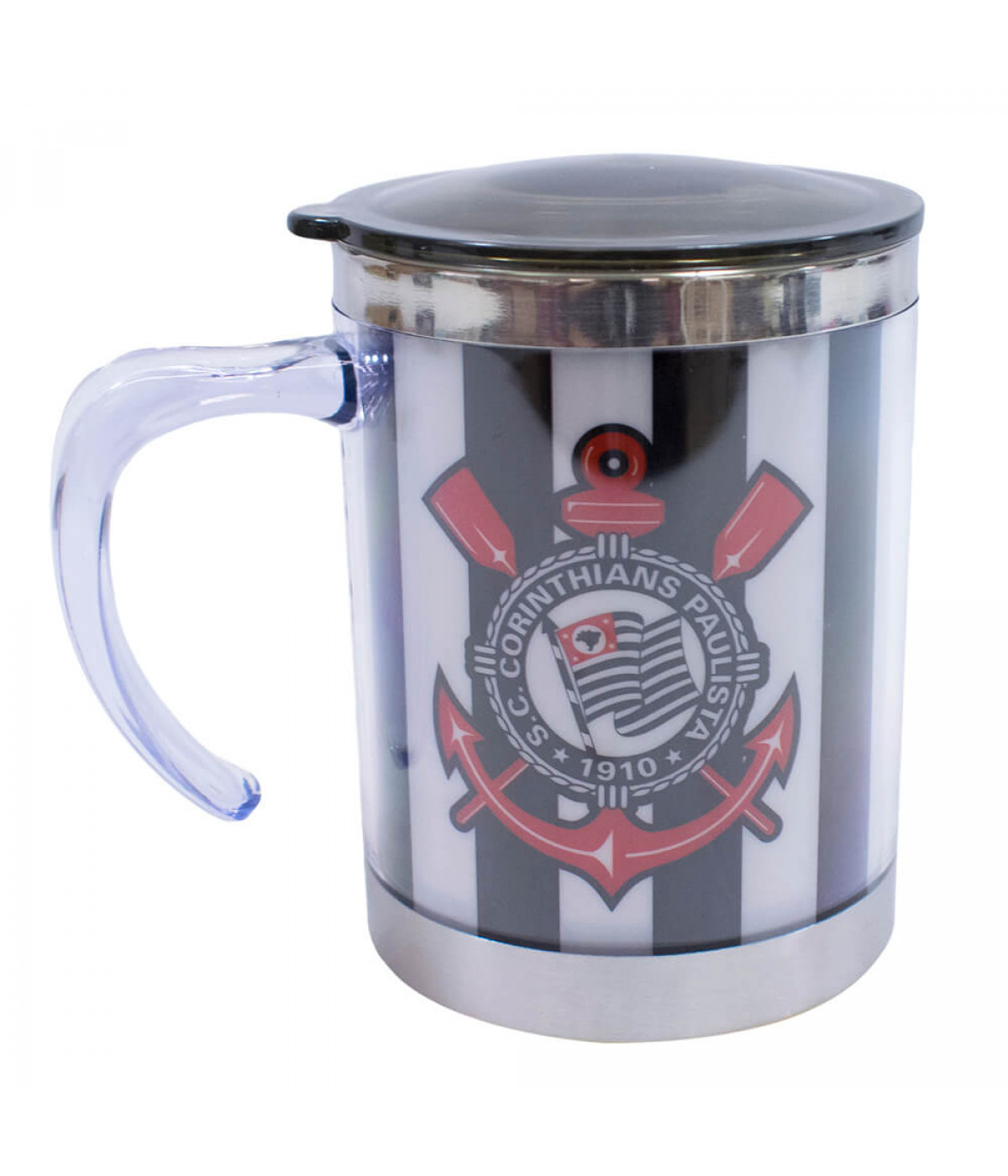 Caneca Térmica Com Tampa 450ml - Corinthians