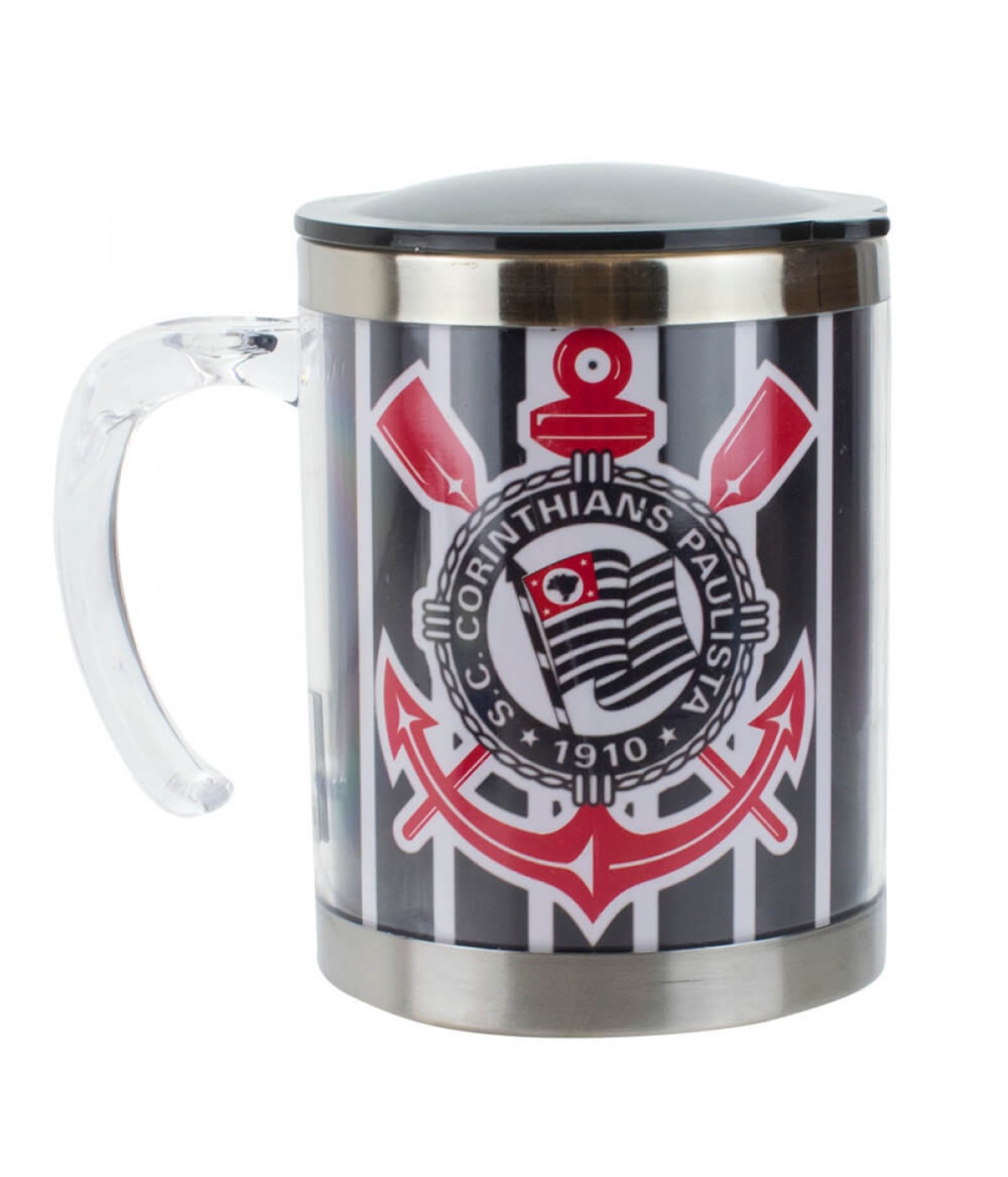 Caneca Térmica Com Tampa 450ml - Corinthians