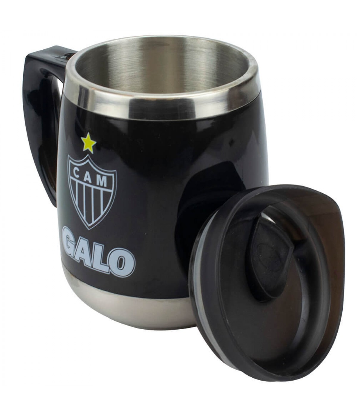 Caneca Térmica Com Tampa Base Gorda 430ml - Atlético Mineiro