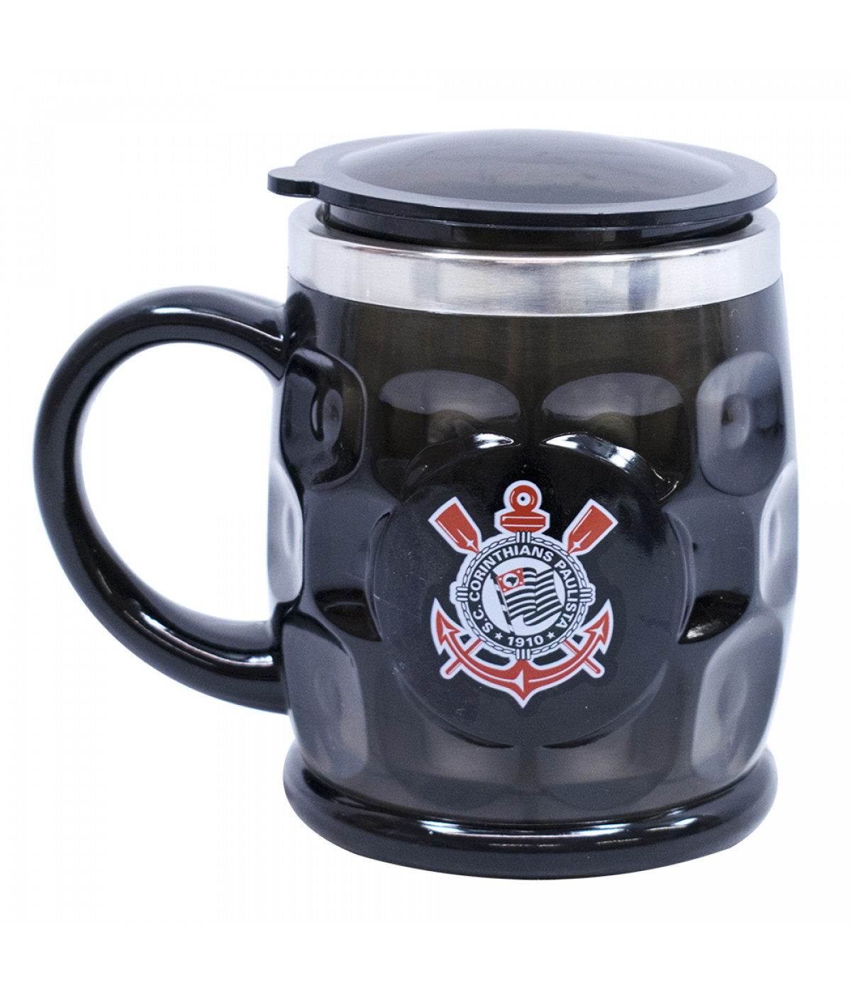 Caneca Térmica Com Tampa 500ml - Corinthians
