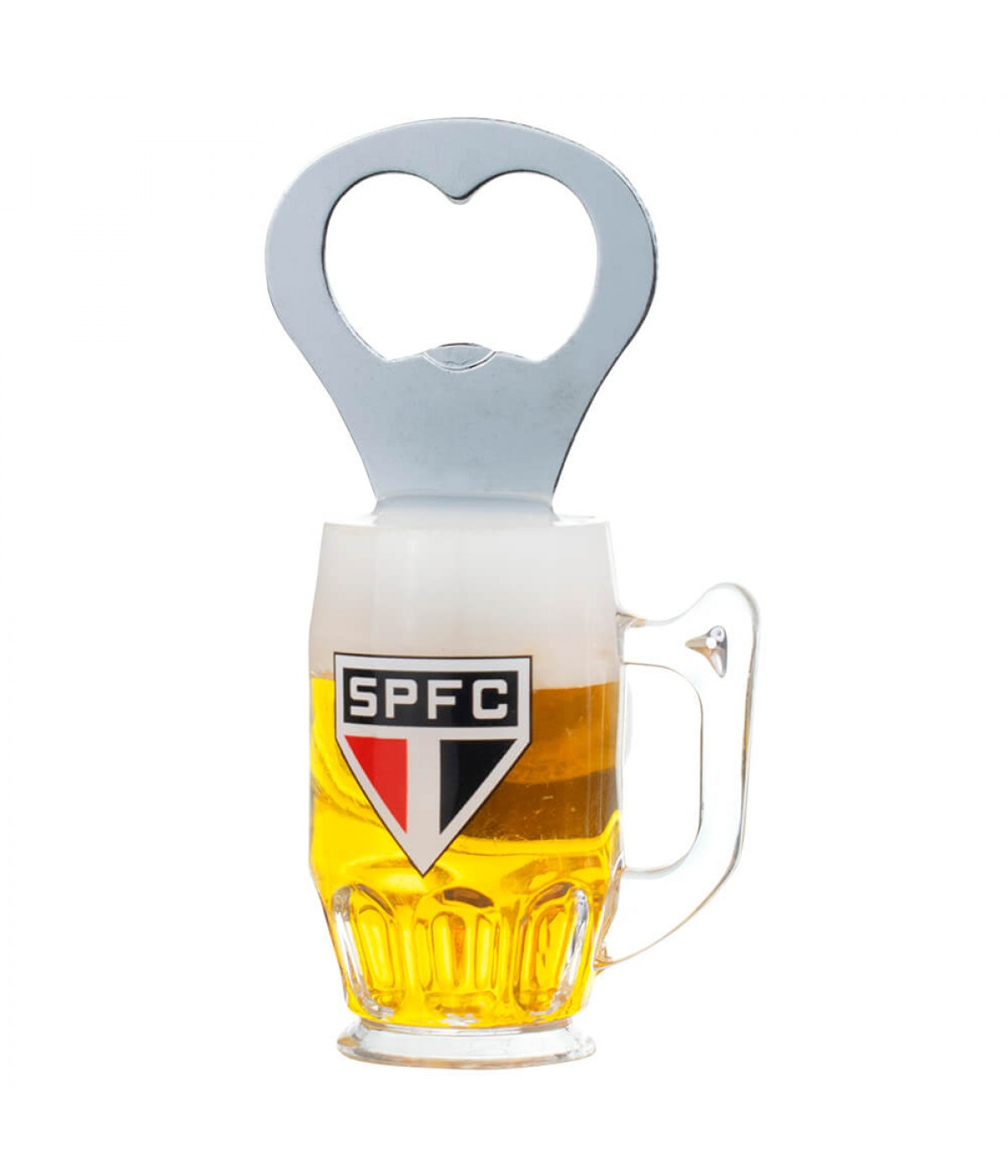 Abridor Garrafas Caneca Ímã Geladeira 10x5cm - SPFC