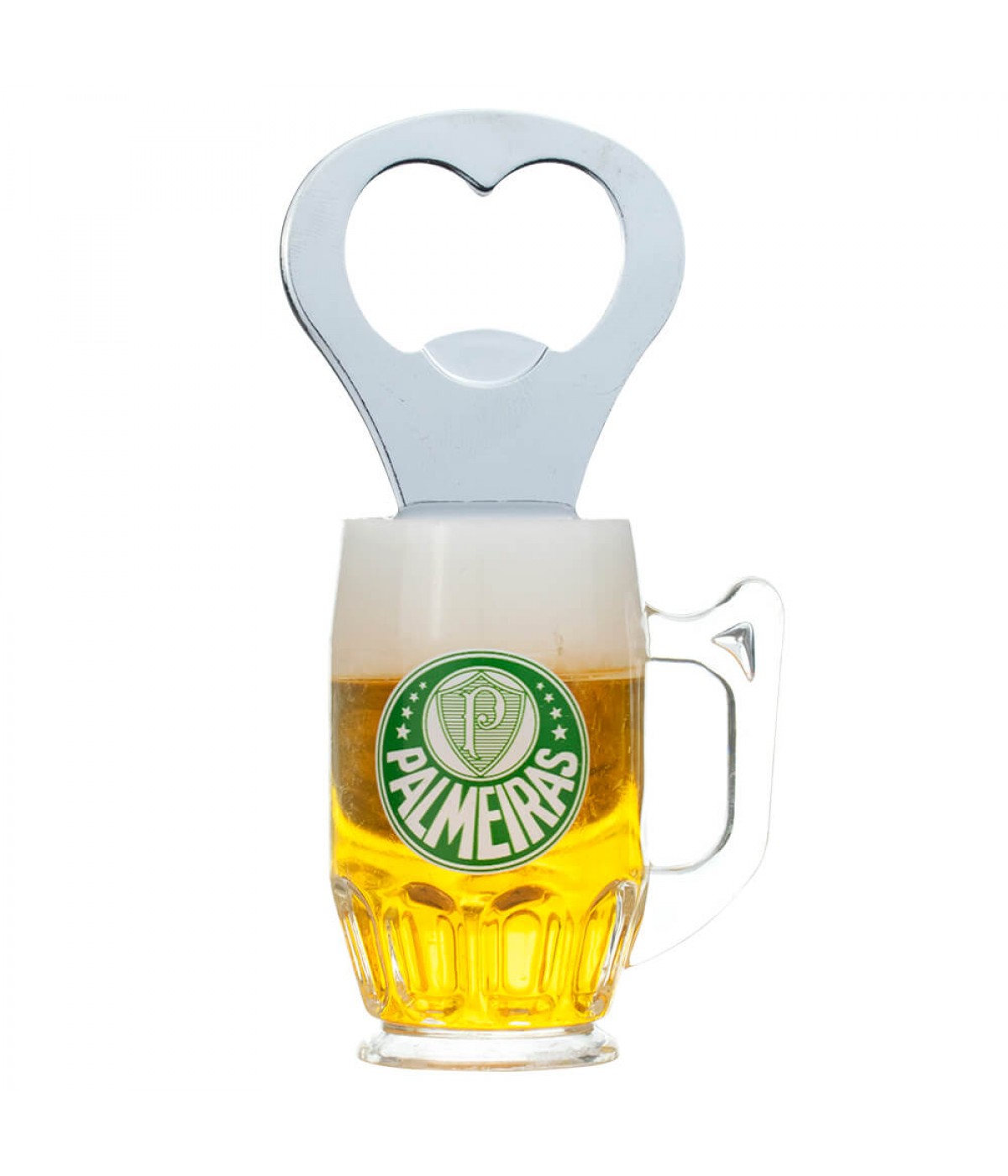 RE061-3-B | Abridor Garrafas Caneca Ímã Geladeira 10x5cm - Palmeiras