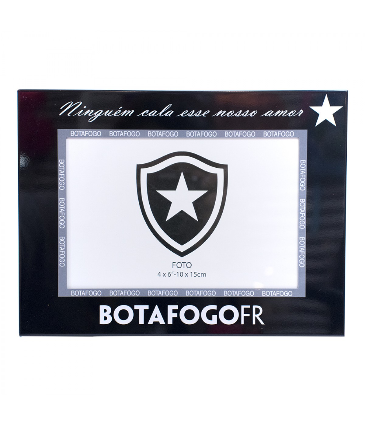 Porta Retrato Botafogo em Metal para 1 Foto 10X15cm