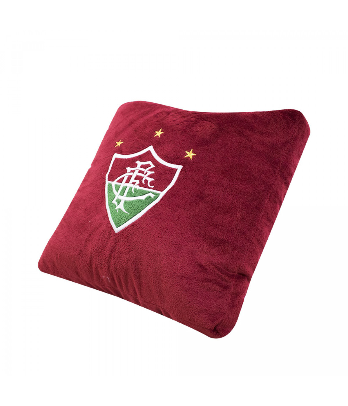 Almofada Quadrada Bordô (Fibra) - Fluminense