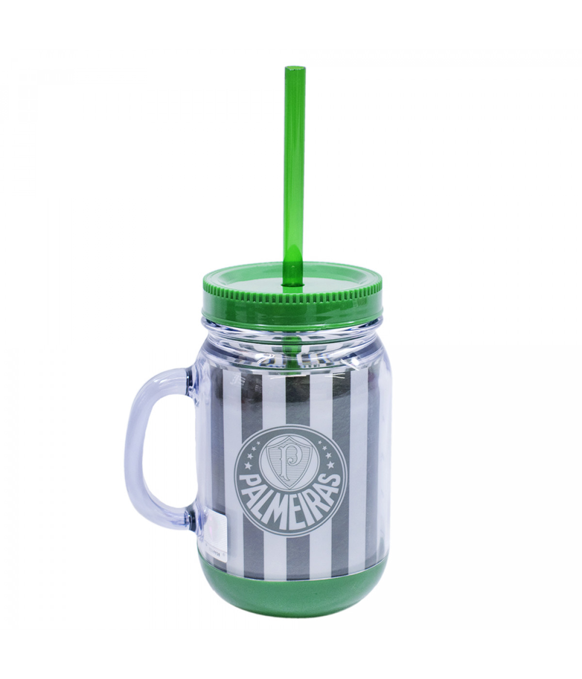 Caneca Com Tampa E Canudo 420ml - Palmeiras